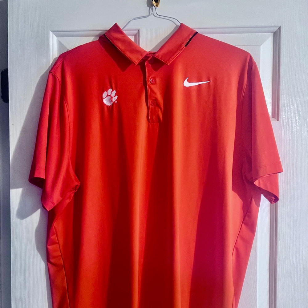 Mens Nike Dri-Fit Clemson Golf Polo Shirt